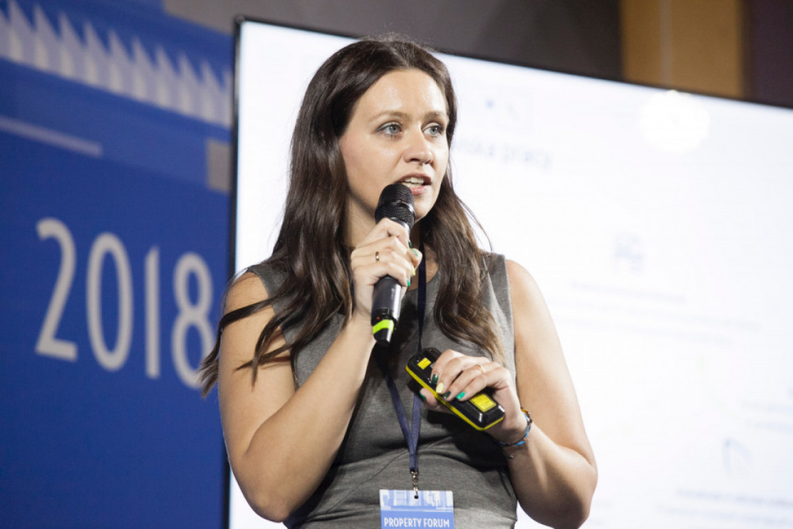 Agnieszka Walkiewicz-Sarwas podczas Property Forum 2018, fot. PTWP Coworking to katalizator nawiązywania relacji międzyludzkich