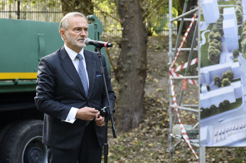 Wojciech Szczurek - prezydent Gdyni, fot. Kamil Złoch / gdynia.pl Park Centralny w Gdyni. Właśnie ruszyła budowa