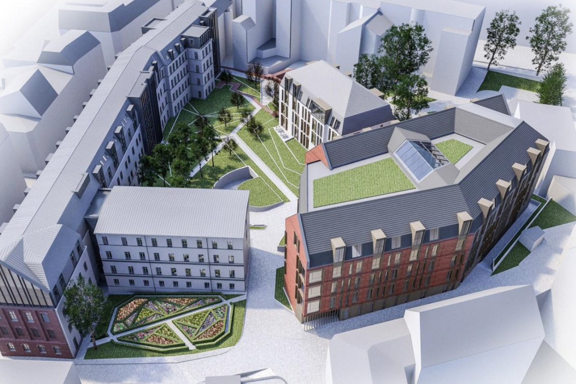 fot. UM Poznań / wizualizacja ORPEA POLSKA Dawny szpital zmieni się w centrum senioralne. Wielka inwestycja w Poznaniu