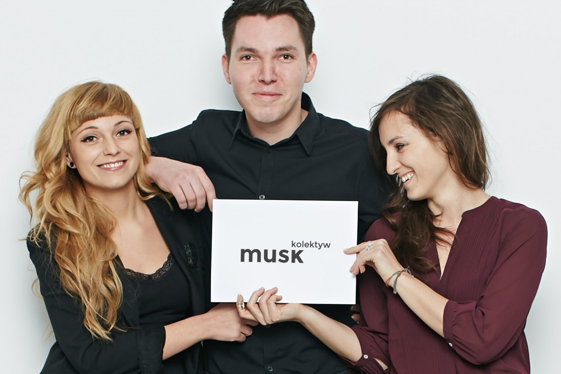 Józek Madej, Katarzyna Sąsiadek i Weronika Kiersztejn z musk kolektyw fot. mat. architektów Młodzi śląscy architekci dla PropertyDesign.pl - felieton autorstwa musk kolektyw