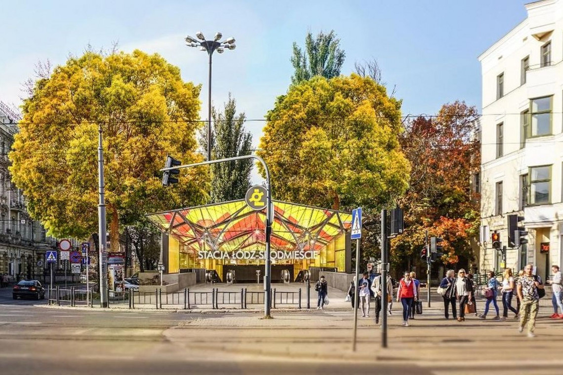 Wizualizacja wejścia do stacji Łódź-Śródmieście fot. UM Łódź Jak będzie wyglądała stacja Łódź-Śródmieście na tunelu średnicowym? Łodzianie mają głos