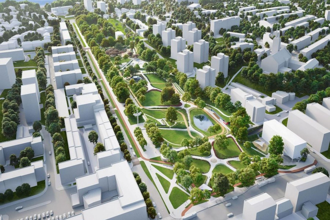 Park Centralny w Gdyni fot. mat. UM Gdynia Park Centralny w Gdyni - tylko dwie oferty na budowę drugiego etapu