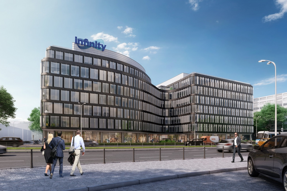 fot. mat. pras. Biurowa bryła w sercu Wrocławia gotowa do startu. To projekt AHR Architects