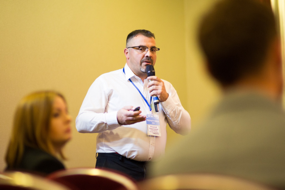 Krzysztof Kopyczyński, specjalista ds. kluczowych klientów, Finishparkiet Fabryka Parkietu Tak było na Work & Leisure Talks w Krakowie. Zobacz zdjęcia!