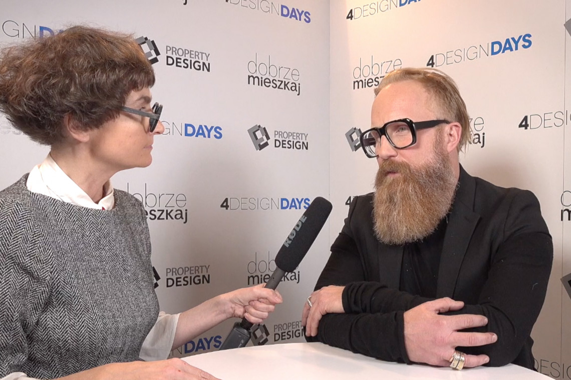 Grażyna Kuryłło, dziennikarka Propertynews.pl i Przemo Łukasik, współwłaściciel, Medusa Group Przemo Łukasik na 4 Design Days: Architekt nie może kreować rzeczywistości, musi ją zrozumieć
