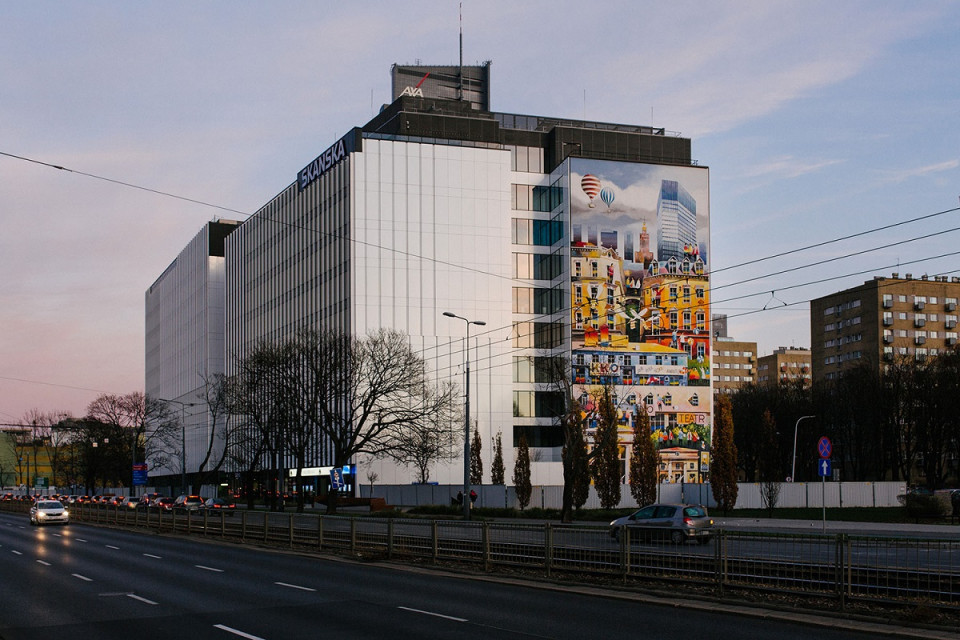 Mural Tytusa Brzozowskiego na biurowcu Spark, fot. mat. pras. Skanska Pokaż mi swój mural, a powiem ci kim jesteś