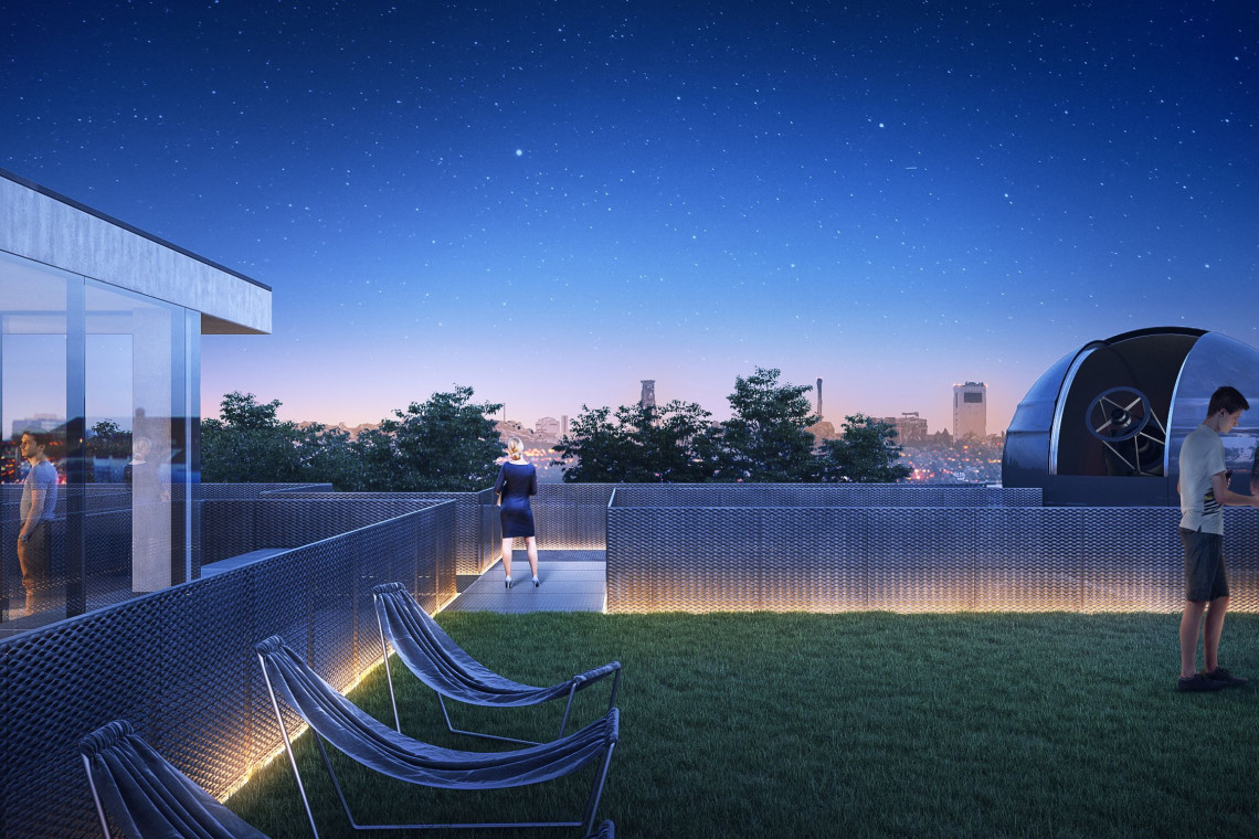 fot. mat. MFA Studio Obserwatorium astronomiczne na dachu biurowca? Tak to możliwe!
