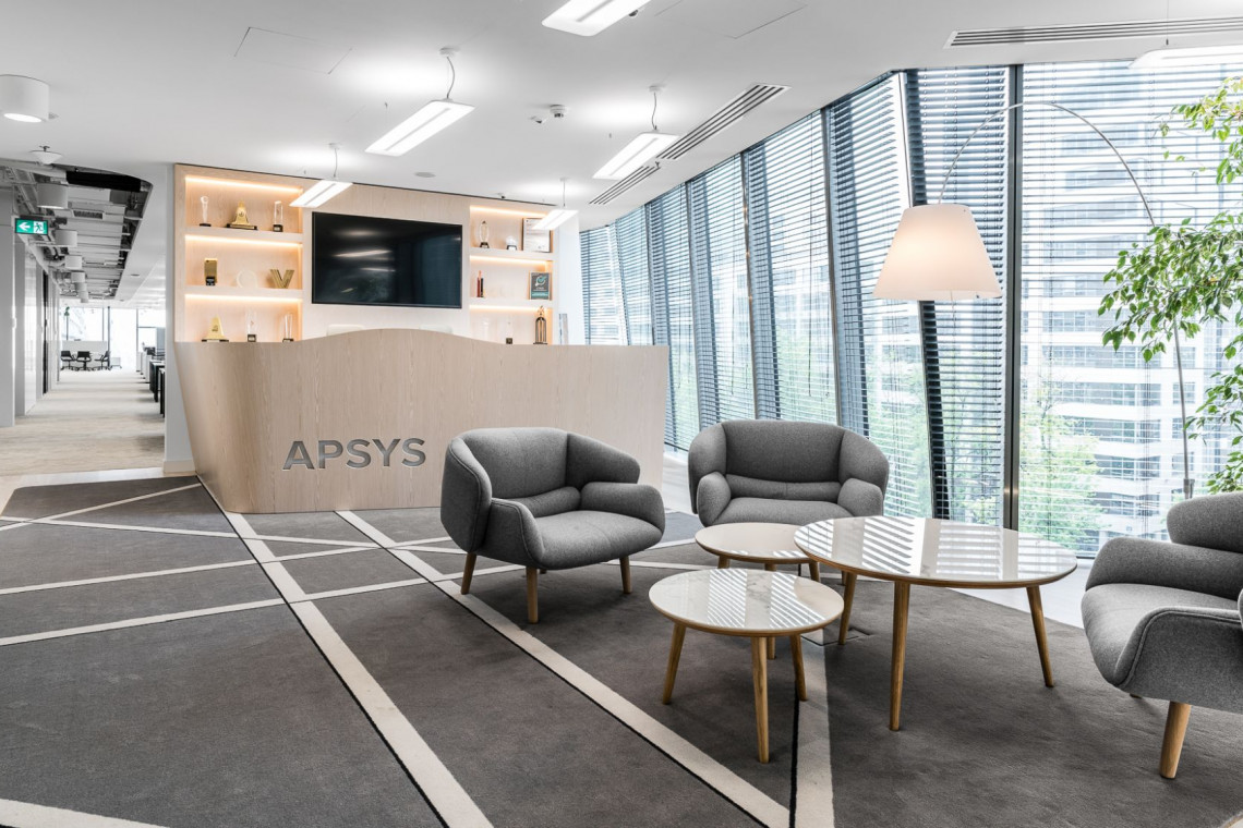 Biuro Apsys w Q22, fot. mat. Kinnarps Otwarta przestrzeń ułatwiająca współpracę i komunikację. Oto biuro Apsys w Q22
