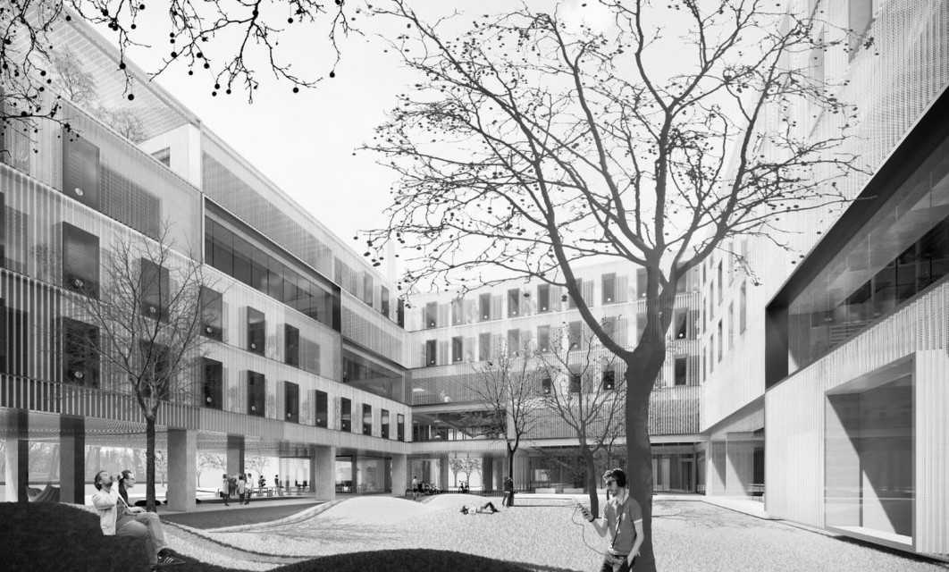 Drugie miejsce należało do pracowni JEMS Architekci, która przygotowała projekt mieszkań o nieformalnym charakterze fot. mat. UW Projekt Praga z pierwszym miejscem w konkursie na akademik dla UW. Za nimi JEMS Architekci i Analog Piotr Śmierzewski