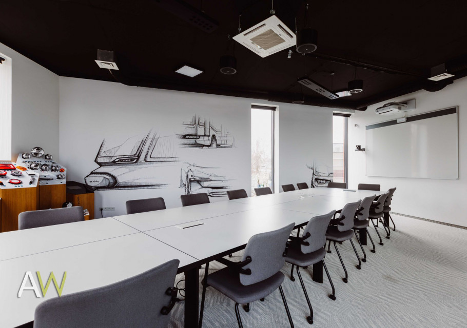 fot. mat. AW Interior Design Oto biuro firmy OE Industry w Krakowie. Komfortowe, funkcjonalne i pełne dobrego designu