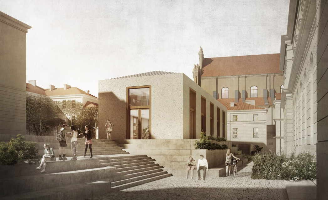 Sąd złożony z przedstawicieli UW i Stowarzyszenia Architektów Polskich przyznał pierwszą nagrodę oraz 20 tys. zł pracowni 22 Architekci, fot. mat. Uniwersytet Warszawski Aż 30 pracowni w konkursie na przyszłą wizytówkę UW. To było trudne zadanie, a wygrała prosta architektura