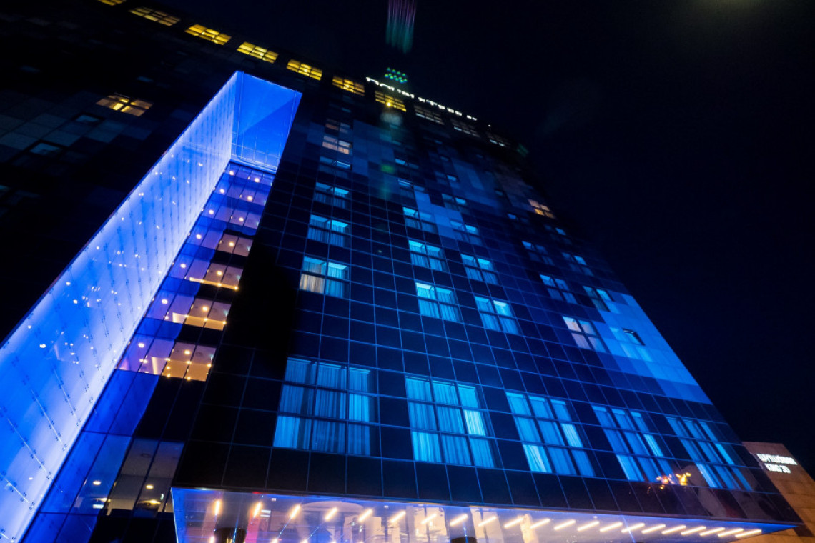 fot. mat. pras. Niebieska elewacja DoubleTree by Hilton Łódź