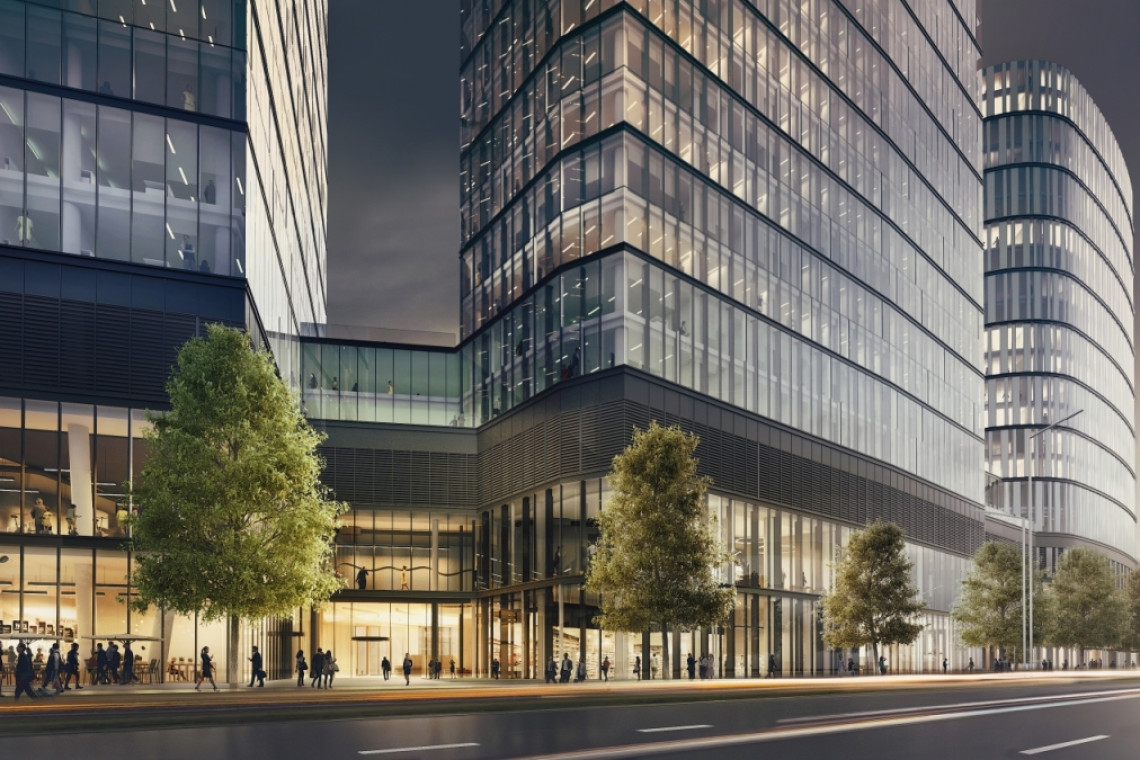 fot. mat. prasowe Budowa The Warsaw Hub zostaje wznowiona