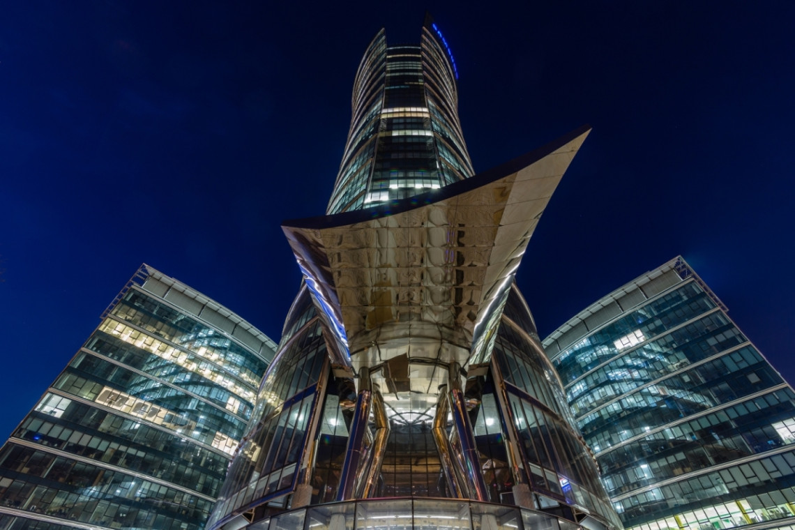 fot. mat. pras. Warsaw Spire i plac Europejski z niespodziankami na Noc Muzeów