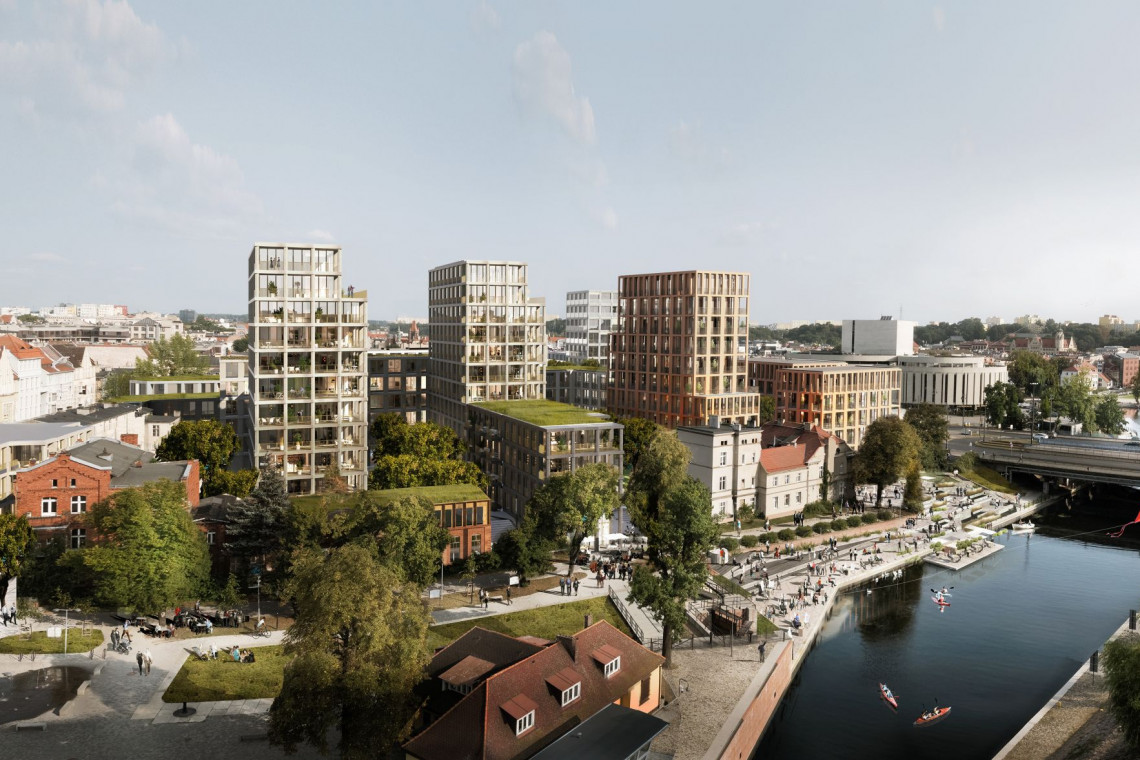 Lot ptaka widok na Marcinkowskiego i Focha fot. BBGK Architekci BBGK Architekci w Bydgoszczy. To architektura, która ma wytrzymać próbę czasu