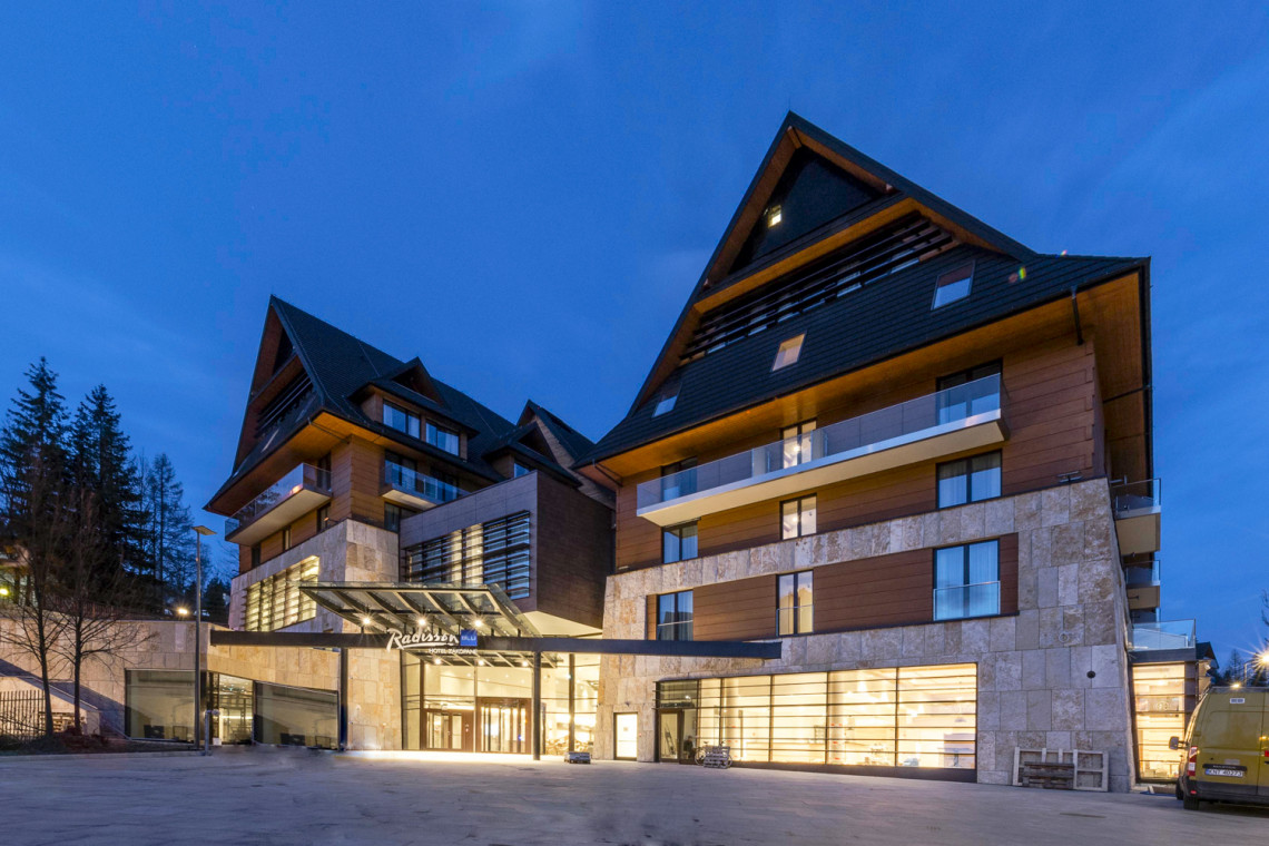fot. mat. pras. Zakopiańska architektura w nowoczesnym wydaniu. Radisson Blu Hotel & Residences Zakopane w całej okazałości