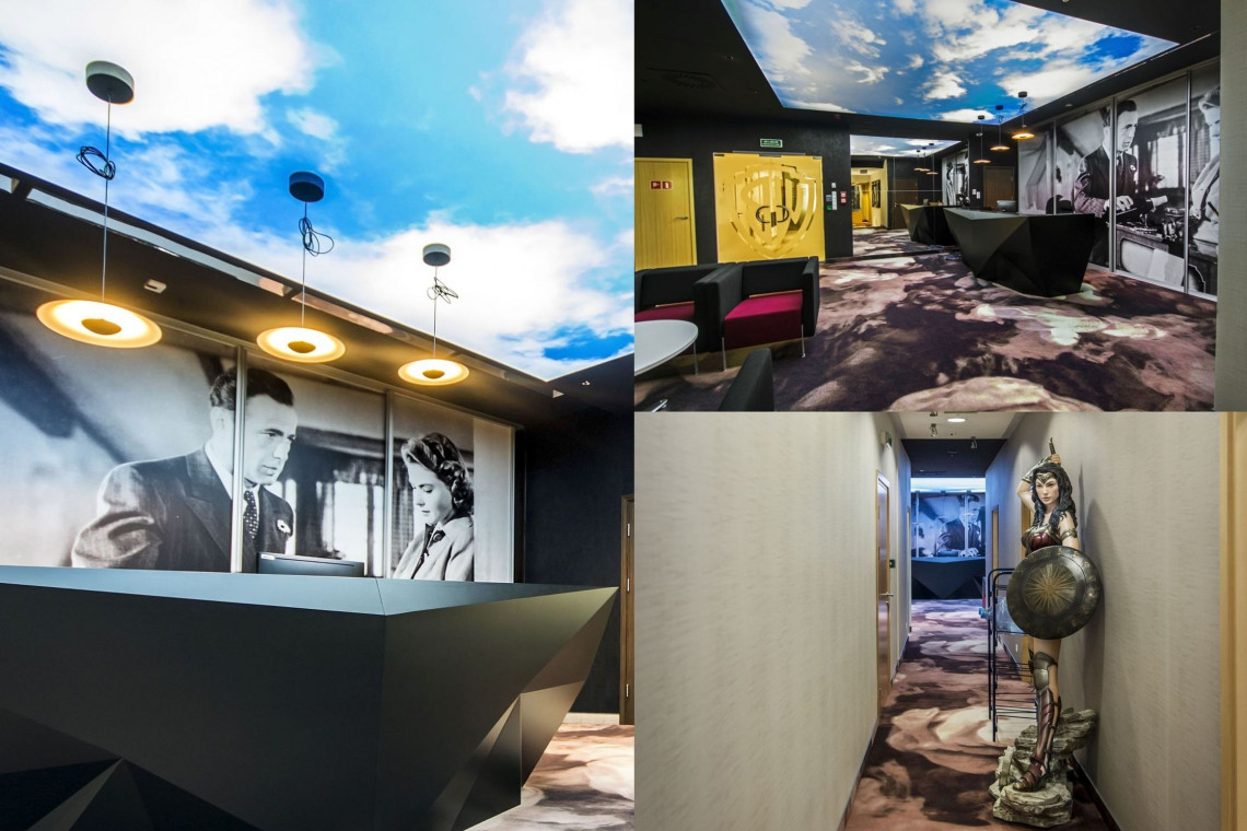 Biuro Warner Bros mat. Gierałtowski & Partnerzy, Extract Design, Carpet Studio fot. mat. prasowe Hollywoodzkie niebo w warszawskim biurowcu, czyli wnętrze polskiego Warner Bros
