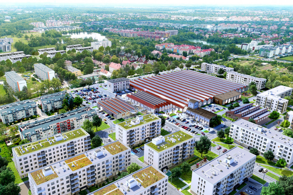 fot. mat. pras. Nowe centrum handlowe we Wrocławiu. Projekt powstaje w miejscu starej fabryki