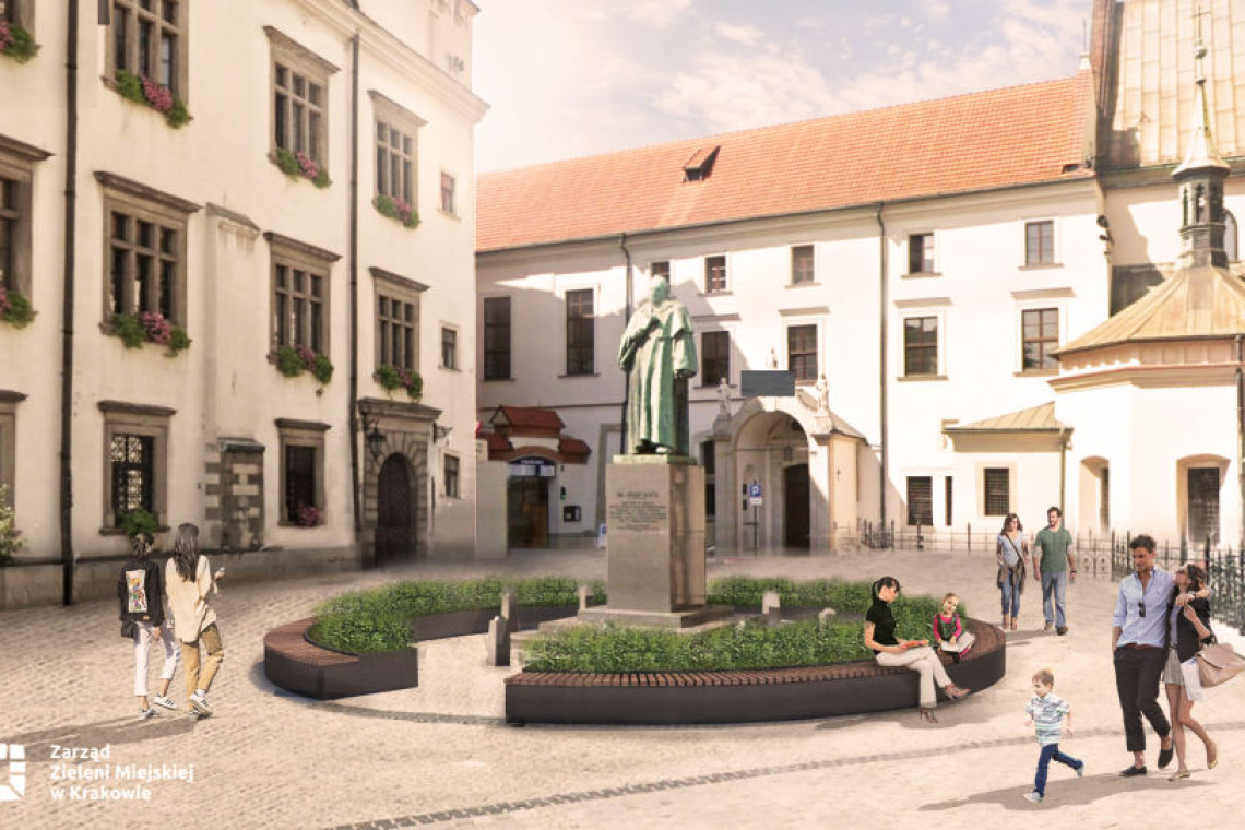Fot. Zarząd Zieleni Miejskiej / krakow.pl Kraków stawia na zielone inwestycje. Pomnik prezydenta Dietla... rozkwitnie