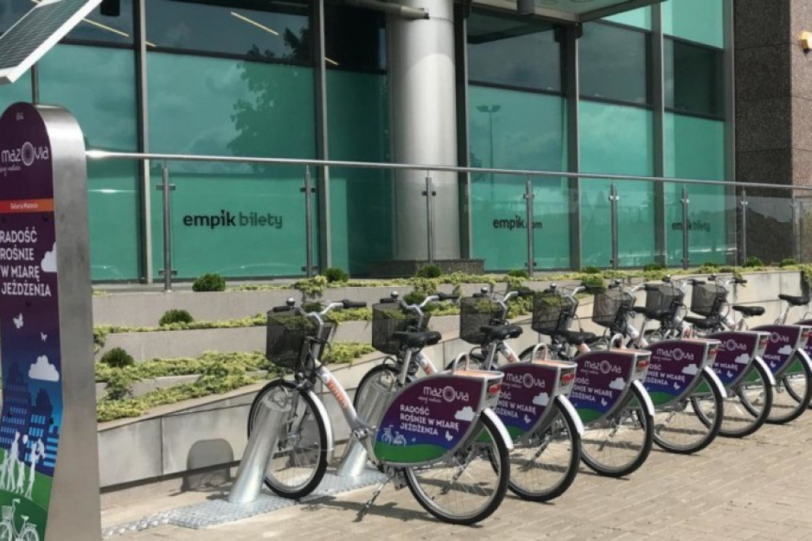 W Płocku działa 31 punktów wypożyczeń rowerów (fot. Nextbike) Rowerem do Galerii Mazovia. Nowa stacja rowerowa w Płocku
