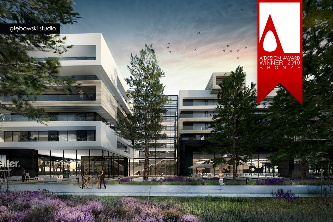 Shellter Hotel & Apartments. Projektant: Głębowski Studio Polski projekt hotelowy doceniony w międzynarodowym konkursie! To nadmorskie dzieło Głębowski Studio