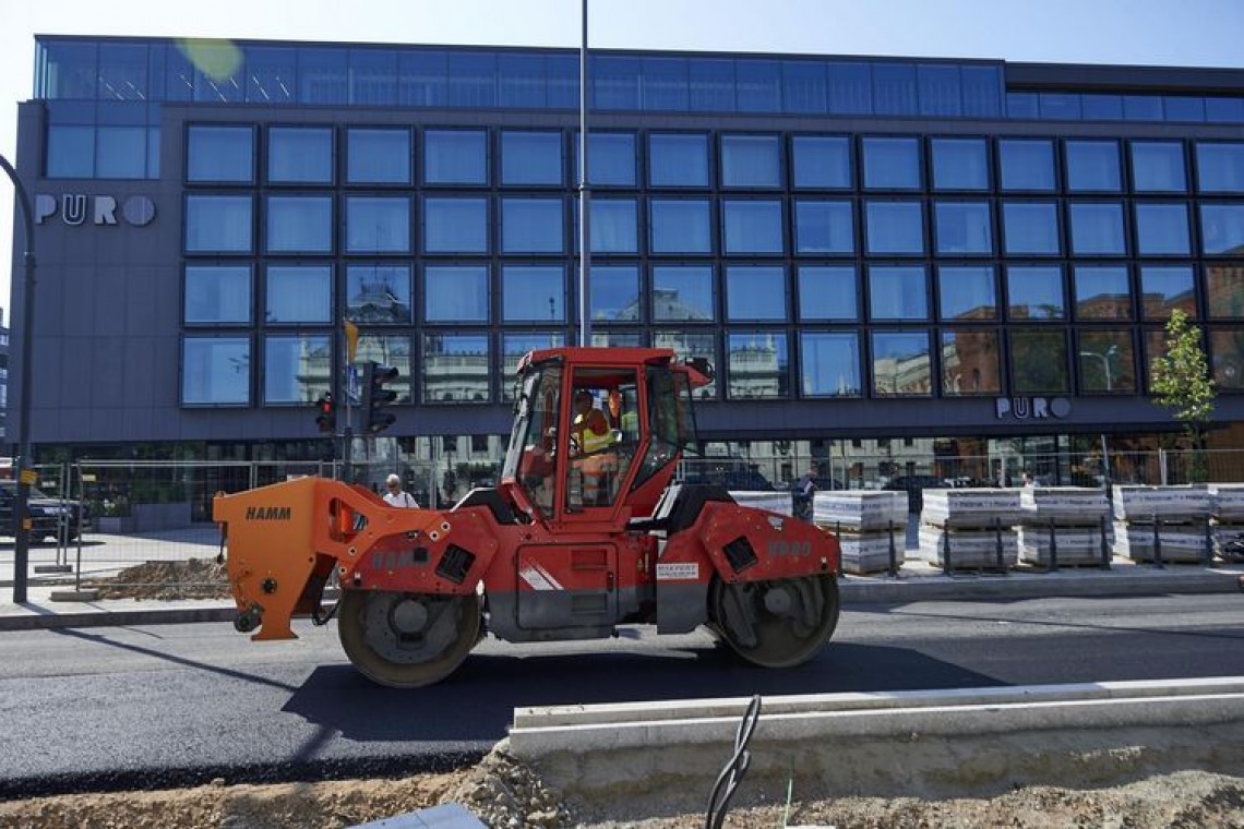 fot. UMŁ Przebudowa ulicy Ogrodowej w Łodzi na półmetku