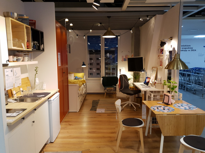 Showroom LivinnX w IKEA, fot. mat. pras. IKEA i LivinnX Kraków łączą siły. Oto showroom krakowskiego akademika