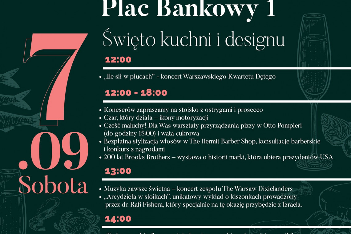 fot. mat. prasowe Święto kuchni i designu na Placu Bankowym 1 w Warszawie