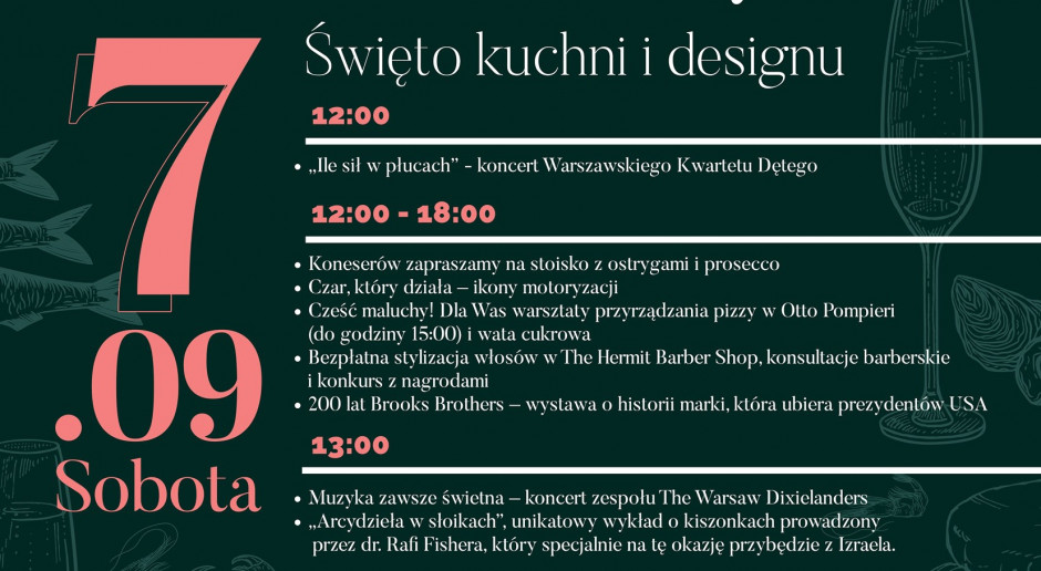 Święto kuchni i designu na Placu Bankowym 1 w Warszawie