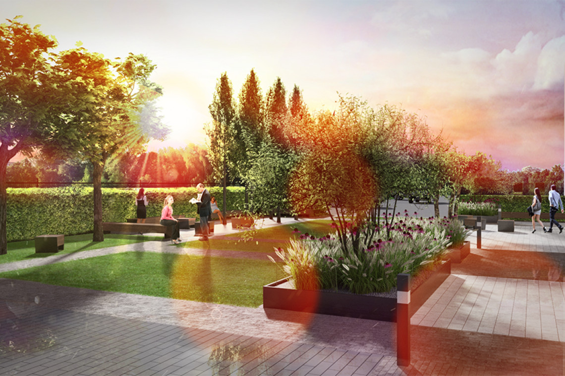 fot. mat. pras. Więcej zieleni i stref chillout. Flanders Business Park przechodzi metamorfozę