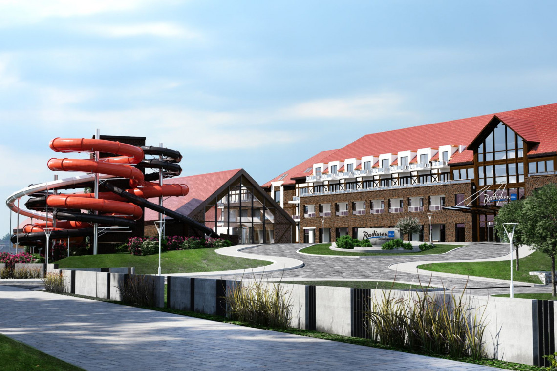 Radisson Blu Resort, Ostroda Mazury Lakes fot. mat. prasowy Nowy hotel Radisson Blu Resort w Ostródzie. Będzie miał własną przystań i park wodny