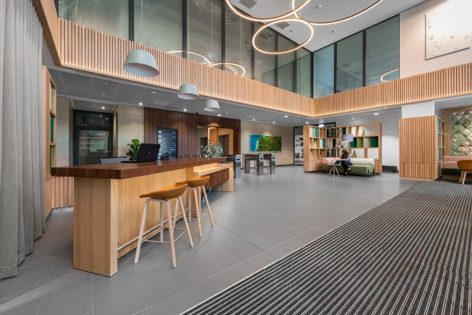 Lobby Business Garden w Warszawie, fot. Vastint Londyńscy architekci z projektem dla Vastint. Co było Świętym Graalem nowego konceptu lobby Business Garden w Warszawie?