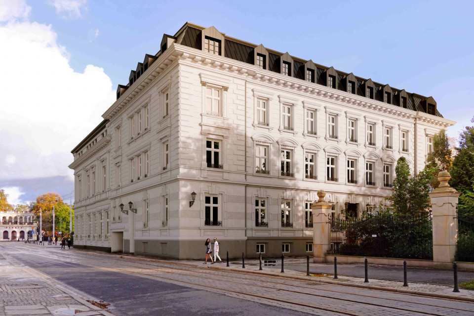 Altus Palace, wizualizacjafot. mat. inwestora Dawny pałac zmienia się w luksusowy hotel Altus Palace. Wrocławska inwestycja Torus projektu Archicon już z wiechą!