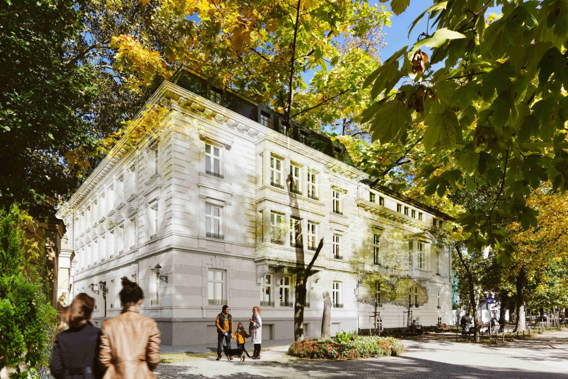 Altus Palace, wizualizacja fot. mat. inwestora Dawny pałac zmienia się w luksusowy hotel Altus Palace. Wrocławska inwestycja Torus projektu Archicon już z wiechą!