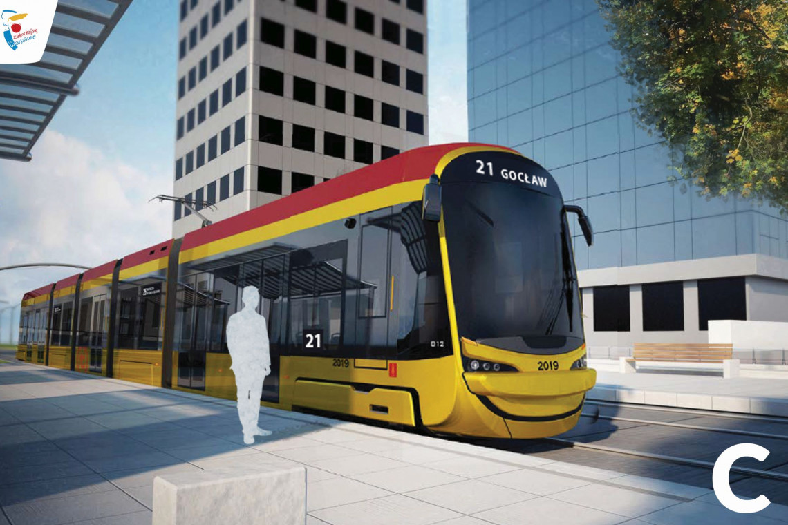 Wariant C fot. UM Warszawa Warszawiacy wybrali "uśmiechnięte" tramwaje