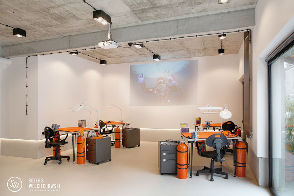 fot. Sojka&Wojciechowski Showroom dla miłośników nurkowania. To najnowszy projekt Sojka&Wojciechowski