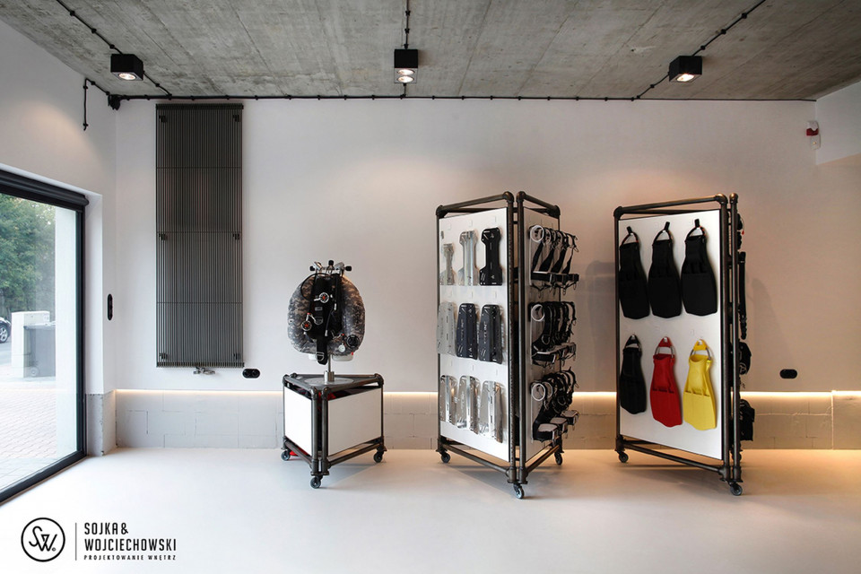 fot. Sojka&Wojciechowski Showroom dla miłośników nurkowania. To najnowszy projekt Sojka&Wojciechowski