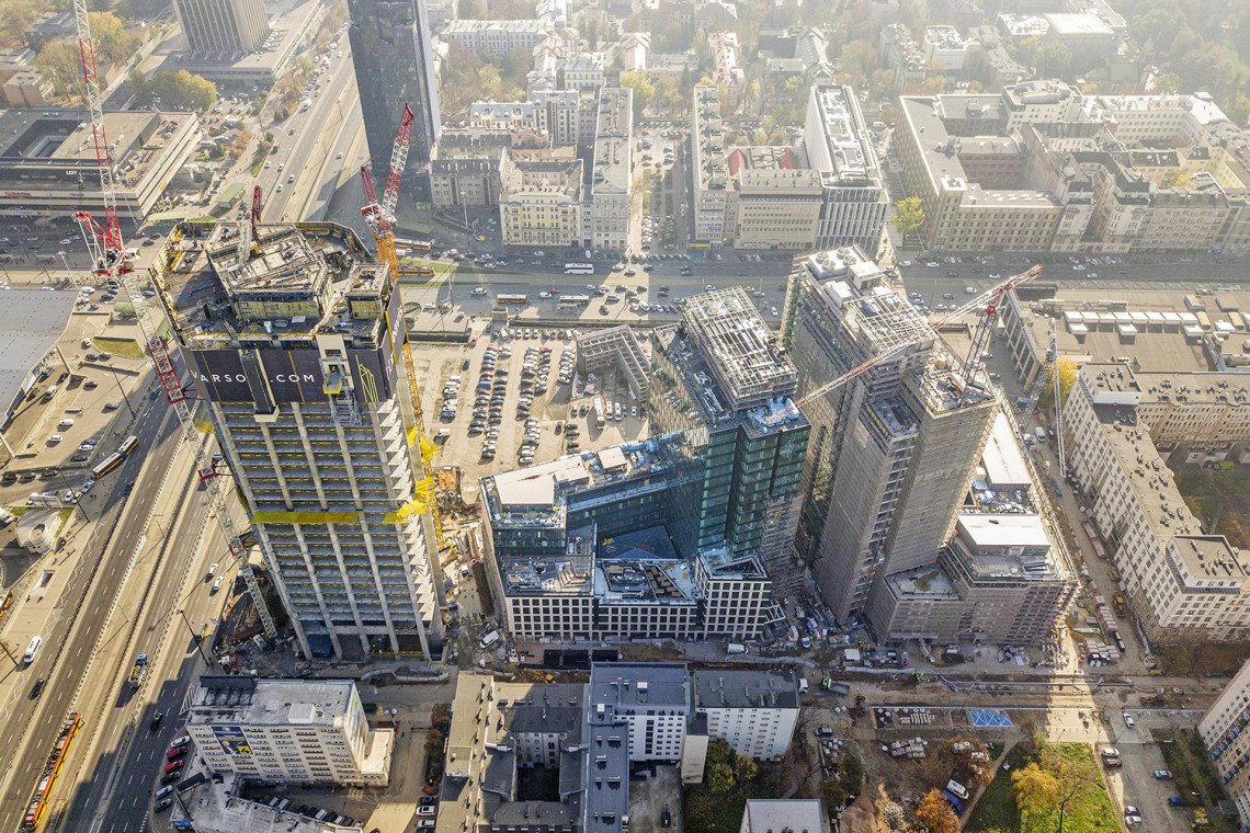 Fot. Materiały prasowe Varso Tower przekroczyła wysokość 29. piętra! Zaglądamy na budowę