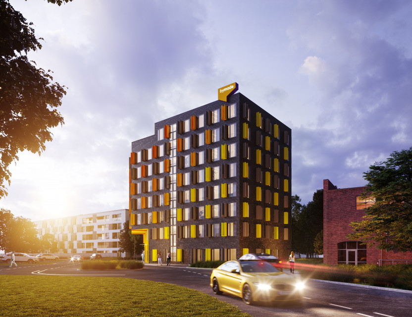Aparthotel przy ul. Legnickiej we Wrocławiu. Proj. AP Szczepaniak. Fot. By Made We Wrocławiu stanie nowy aparthotel. W grudniu rusza budowa