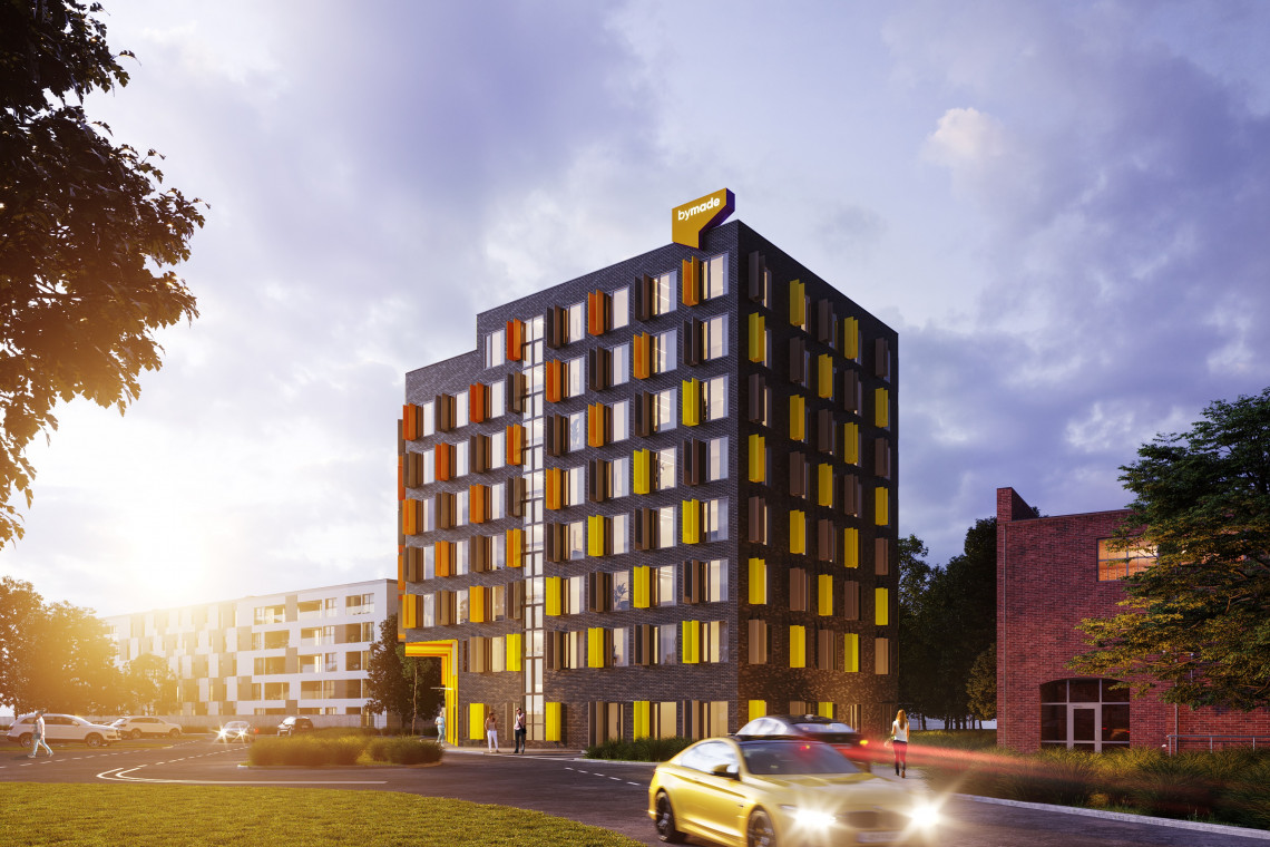 Aparthotel przy ul. Legnickiej we Wrocławiu. Proj. AP Szczepaniak. Fot. By Made We Wrocławiu stanie nowy aparthotel. W grudniu rusza budowa