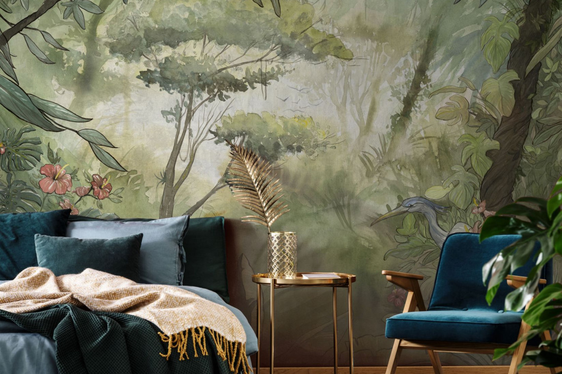 jungle - Tapety Tecnografica Italian Wallcoverings, wzór MANAUS Carpet Studio Wabi-sabi, street art i duch orientu, czyli najciekawsze trendy w aranżacji ścian