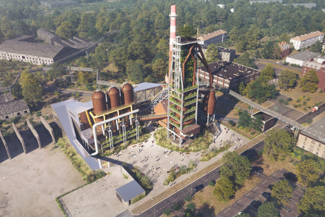 Koncepcja rewitalizacji i adaptacji Wielkiego Pieca Huty Pokój przygotowana przez WXCA fot. WXCA Przemysłowe dziedzictwo oczami WXCA