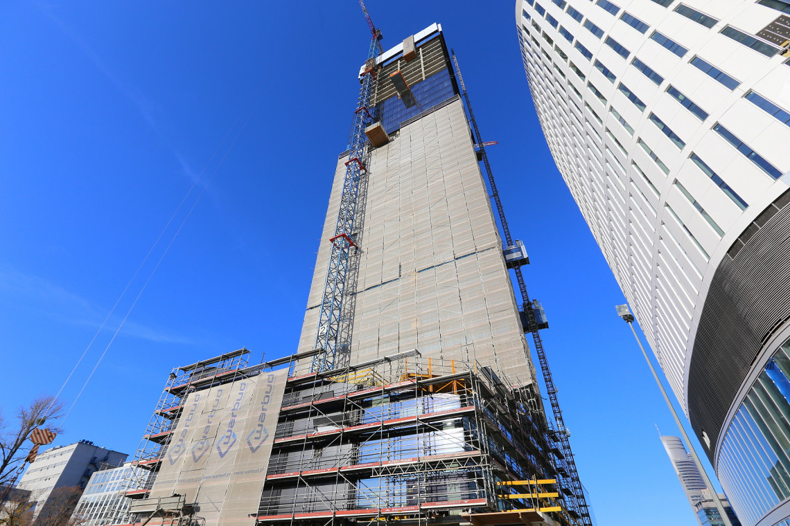 Fot. Materiały prasowe/Warbud SA Zaglądamy na budowę Skylinera na warszawskiej Woli
