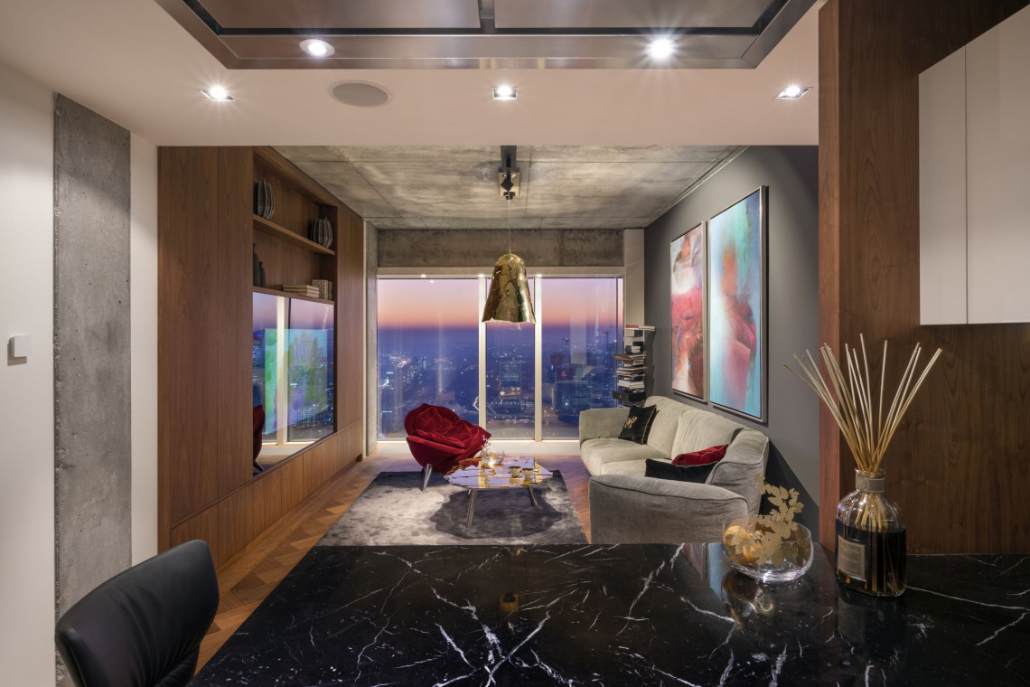 ZŁOTA 44 Apartament 502 Nature by Galeria Heban fot. Łukasz Zandecki Miejska dżungla. Luksus w sercu Warszawy