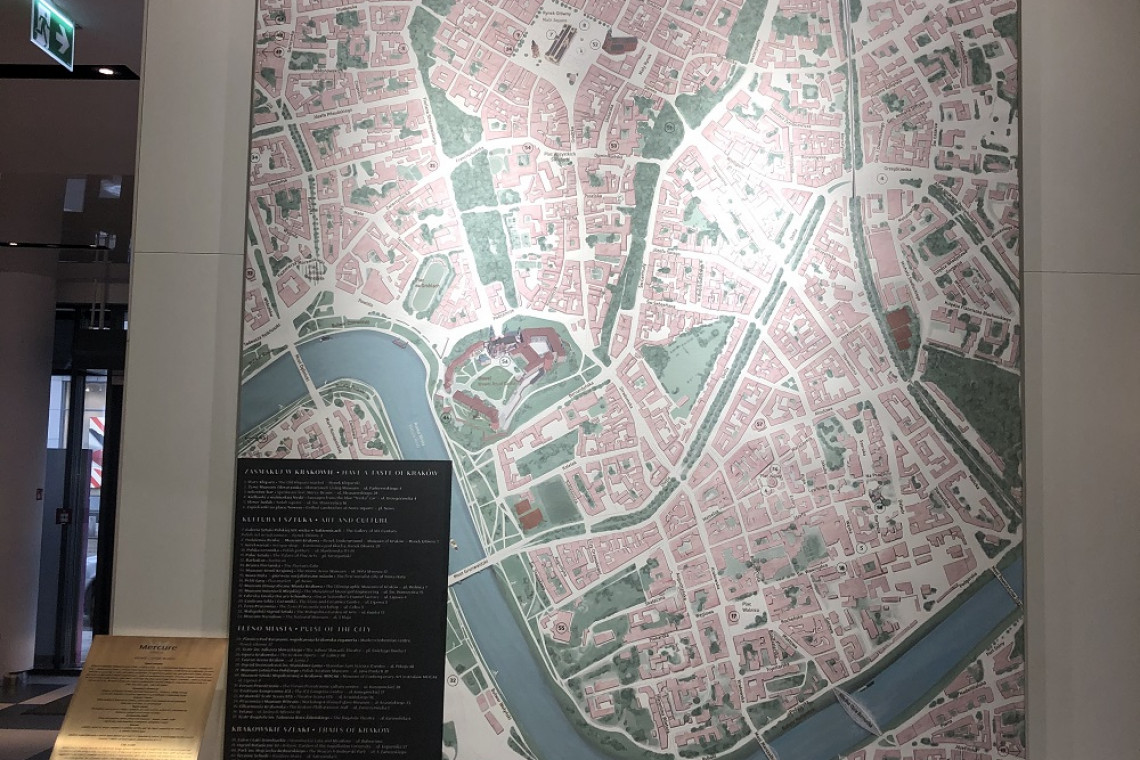 fot. mat. prasowe Wyjątkowa mapa miasta w krakowskim hotelu