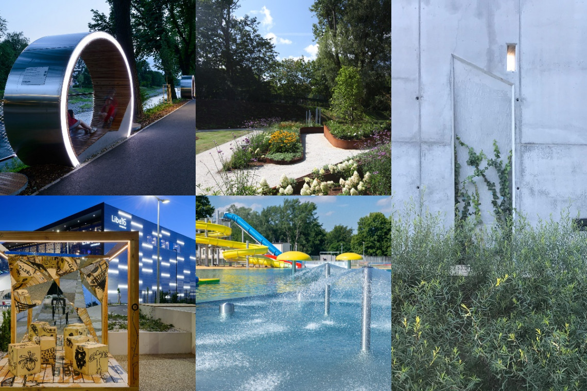 Na zdjęciu (od lewej, góra-dół): Open Air Museum (Fot. Tomasz Zakrzewski, archifolio.pl), Plac do Radości, Park Centralny w Gdyni, Park Wodny Moczydło (Fot. R. Motyl/UM Warszawa), Park Reduta w Krakowie Property Design Awards 2020: wybieramy najlepszą przestrzeń publiczną