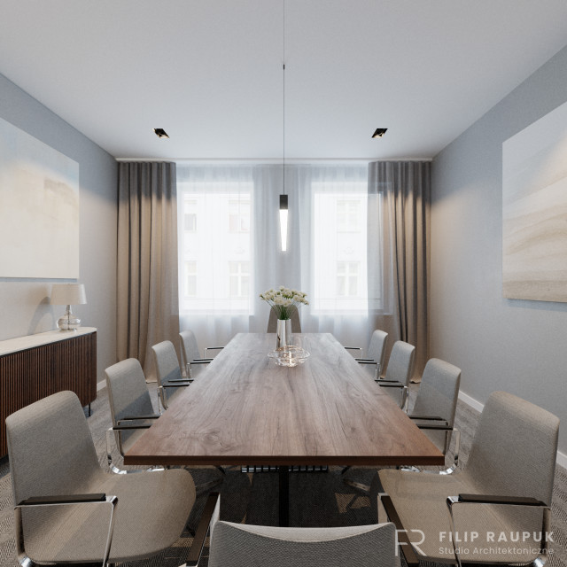 Projekt kancelarii w Szczecinie - gabinet. Wiz. Materiały architekta U notariusza jak w domu. Projekt przytulnej kancelarii