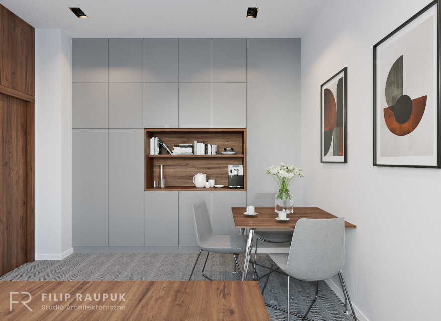 biurProjekt kancelarii w Szczecinie - biuro. Wiz. Materiały architekta U notariusza jak w domu. Projekt przytulnej kancelarii