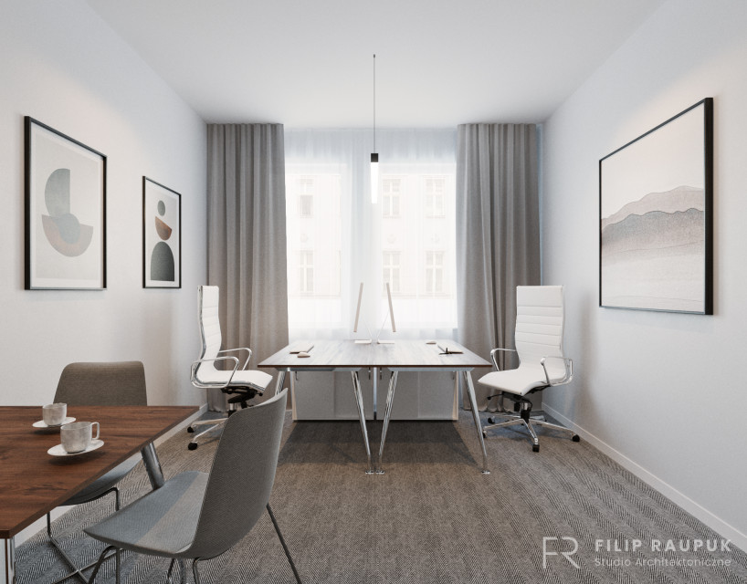 Projekt kancelarii w Szczecinie - biuro. Wiz. Materiały architekta U notariusza jak w domu. Projekt przytulnej kancelarii
