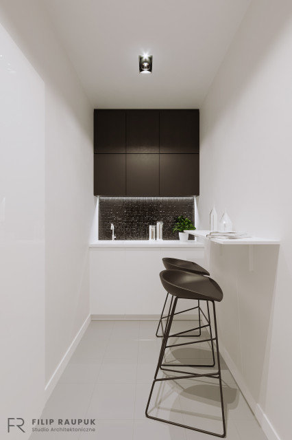Projekt kancelarii w Szczecinie - pom. socjalne. Wiz. Materiały architekta U notariusza jak w domu. Projekt przytulnej kancelarii